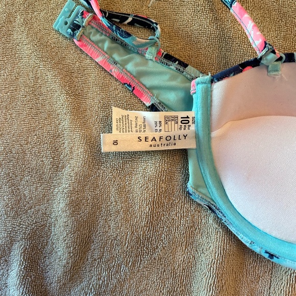 Sea Foley bikini, multicoloured blue, and pink bikini minimal signs of wear - Picture 2 of 4